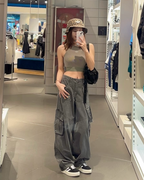 ADIDAS ORIGINALS CURVED TROUSERS 炭灰 闊腿褒 寬鬆 彎刀褒 KH1180