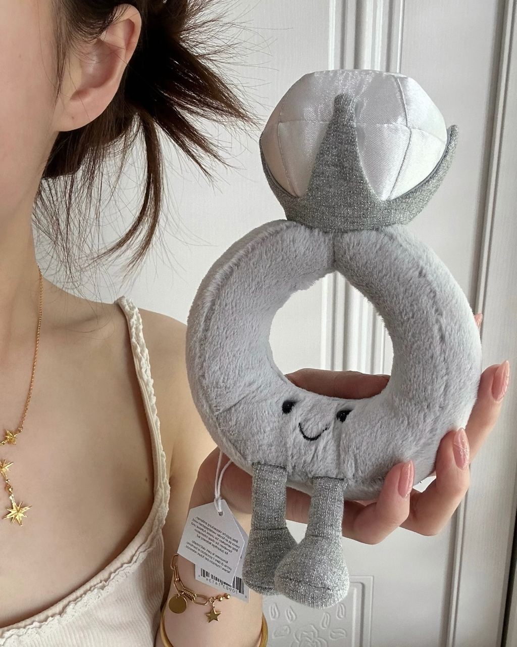 JELLYCAT 趣味婚戒 鑽戒 求婚 戒指 娃娃 毛絨 玩偶 20cm