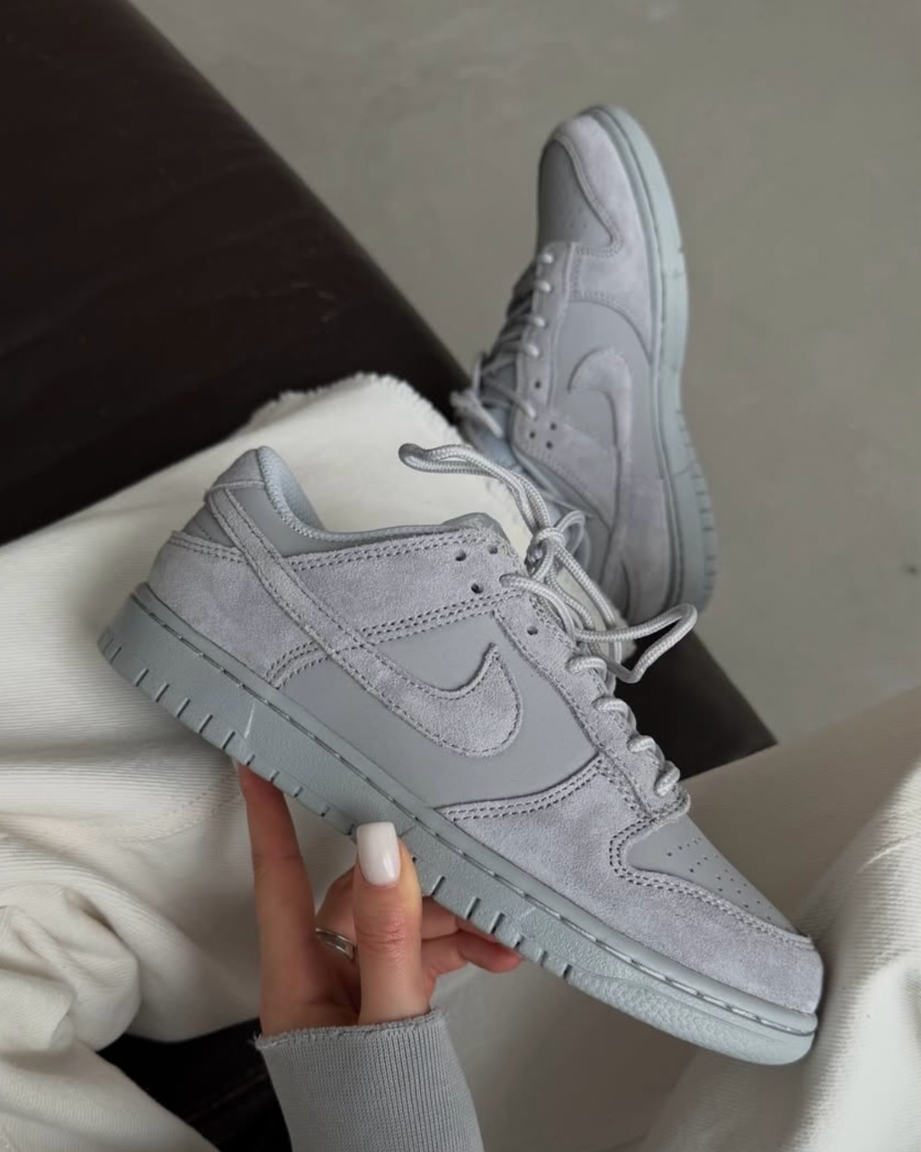 Nike Dunk Low SE Wolf Grey 水泥灰 灰色 麻皮 低筒休閑鞋 IB6651-002