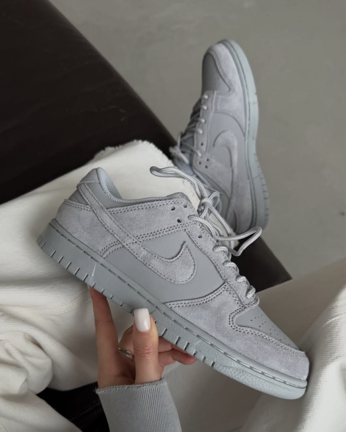Nike Dunk Low SE Wolf Grey 水泥灰 灰色 麻皮 低筒休閑鞋 IB6651-002