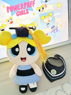 正版授權 飛天小女警 畢業 學士服 毛絨 吊飾