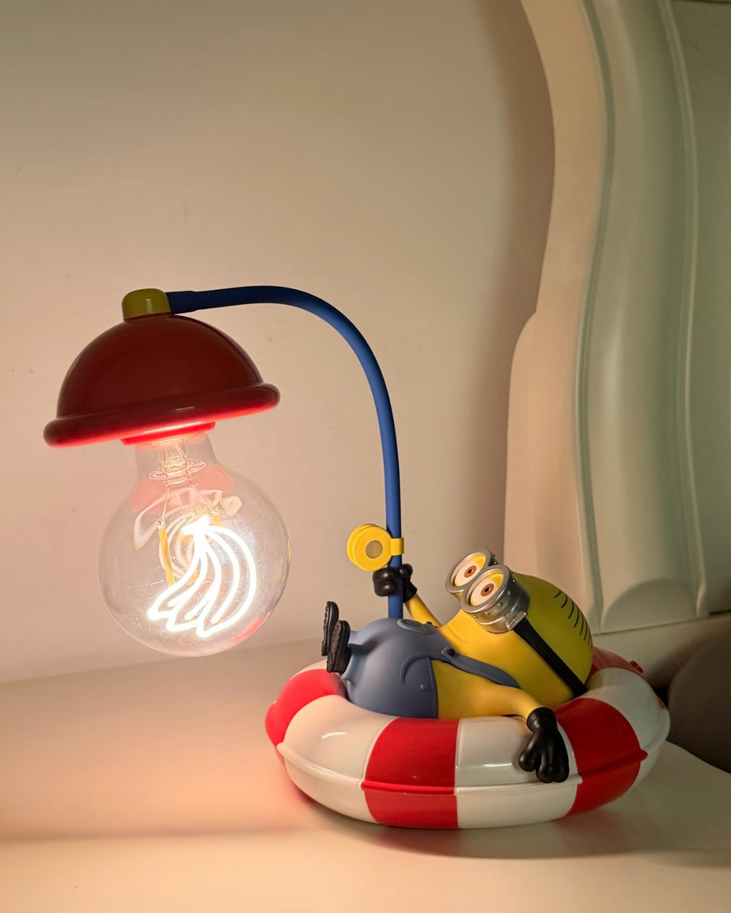 正版授權Minions Fishing Lamp 小小兵 釣魚氛圍燈 夜燈 公仔