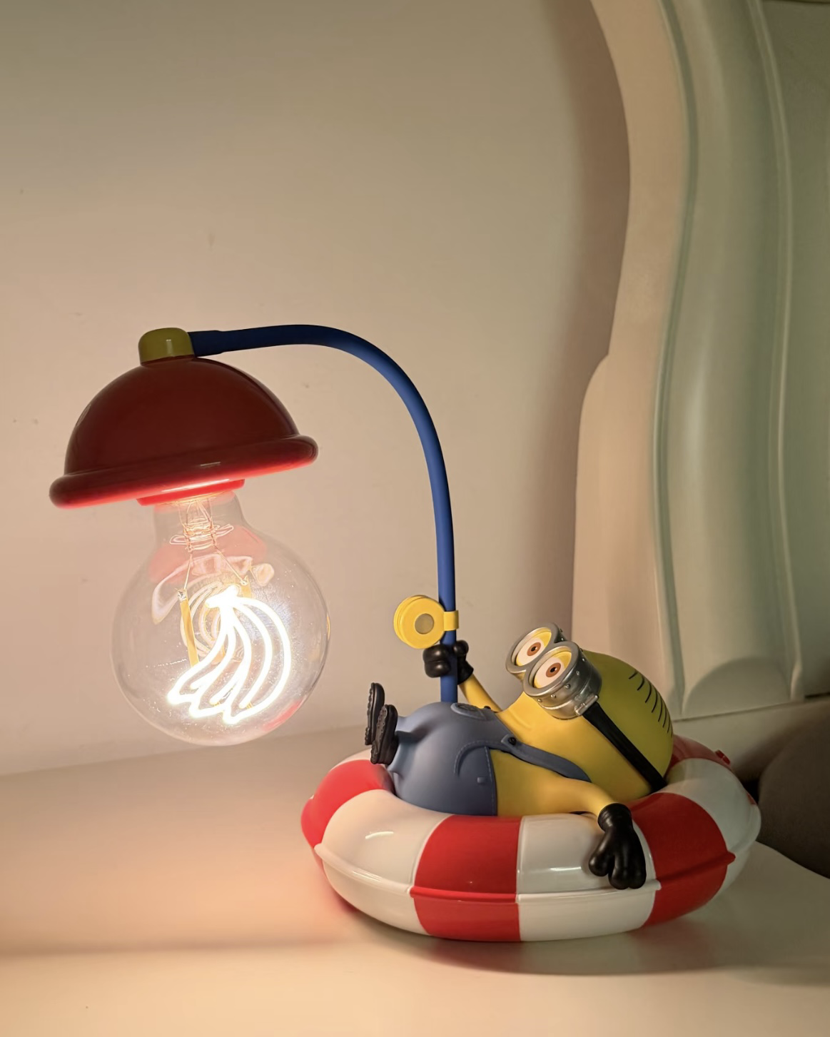 正版授權Minions Fishing Lamp 小小兵 釣魚氛圍燈 夜燈 公仔