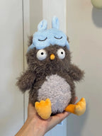 JELLYCAT AUDREY HOOTSOFTLY 眼罩貓頭鷹 棕色 毛絨公仔