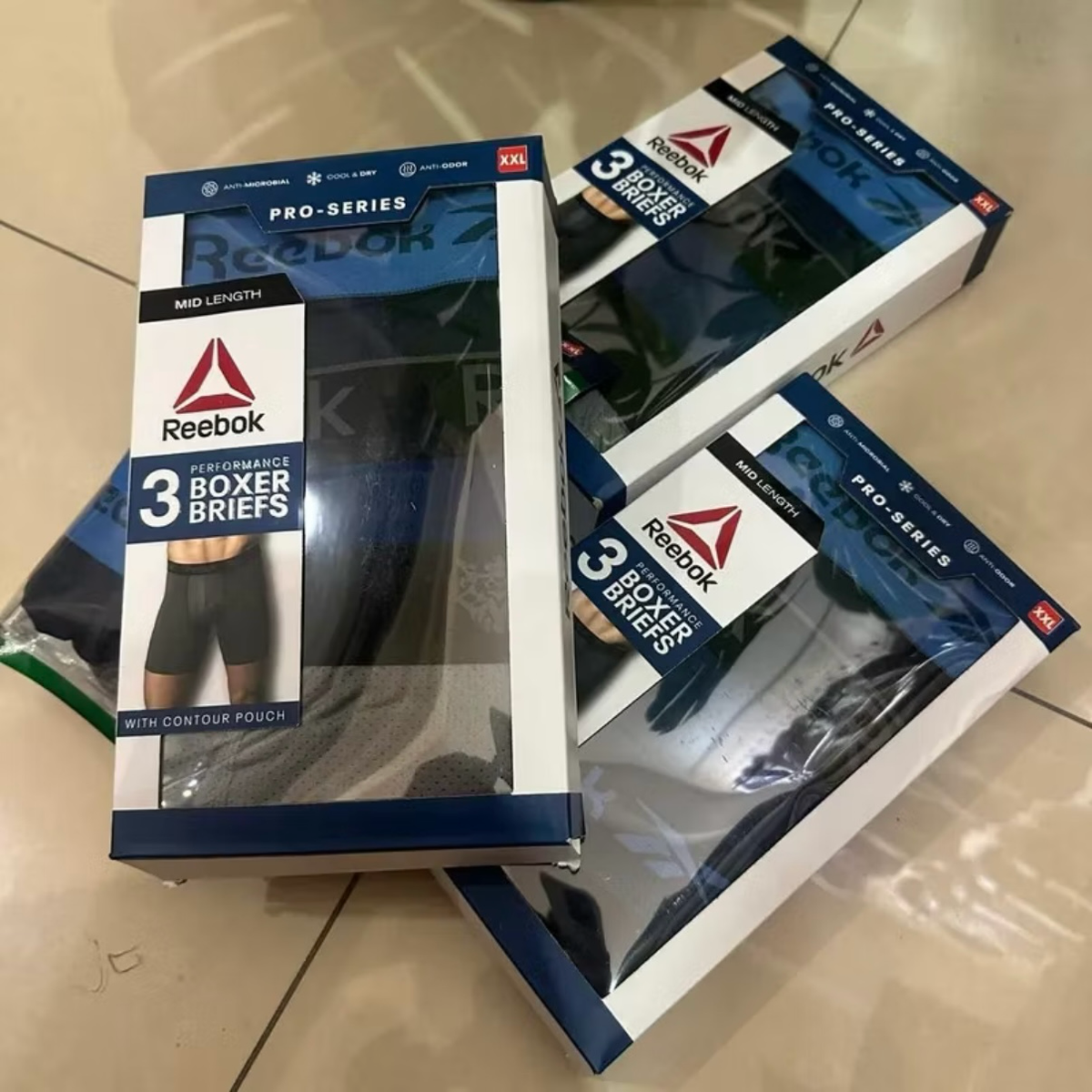 Reebok 速乾彈性內褲 3件組 盒裝/袋裝隨機出貨