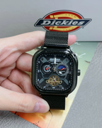 Dickies 日月星象 機械錘 手錶 鏤空 鋼錶帶 銀色 黑色 CL-579
