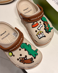 CROCS x JOGUMAN 洞洞鞋 拖鞋 男女鞋 聯名 臘腸狗 恐龍 腕龍