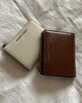 CHARLES & KEITH 小CK 象牙白 巧克力棕 拉鏈短夾 錢包 CK6-10680907