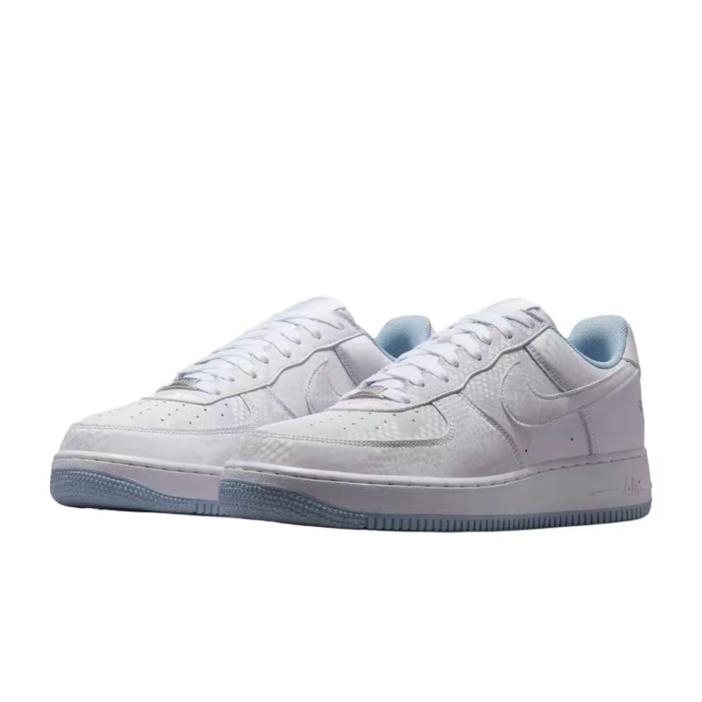 Nike x Kobe Bryant AF1 淺藍白 蛇麟 刺繡 科比 曼巴 低筒休閑鞋 IB0018-103