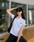 ADIDAS ORIGINALS 白色 POLO衫 三線 修身 短TEE 短袖 上衣 KD3697