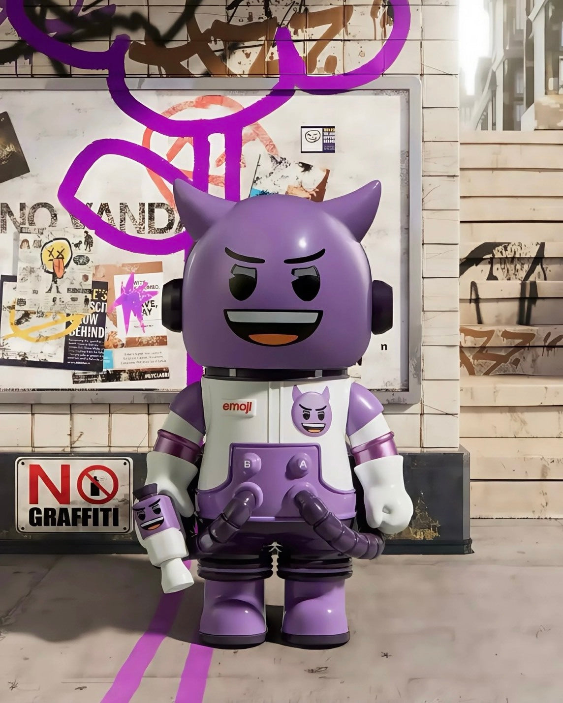 POPMART MEGA SPACE MOLLY × emoji™ 100% 聯名系列 泡泡瑪特