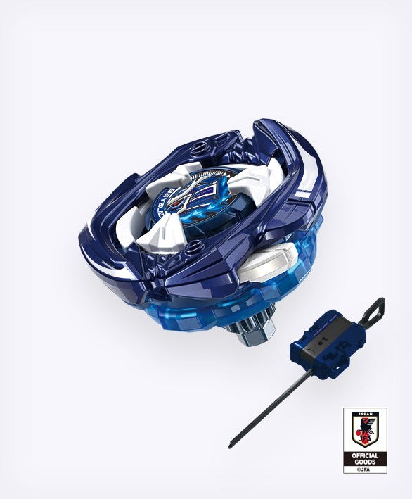 BEYBLADE X 戰鬥陀螺 UX-00 武士軍刀5-60K 金屬塗裝 武士藍 日本足球代表隊Ver. 日本正版 TAKARA TOMY 爆旋陀螺