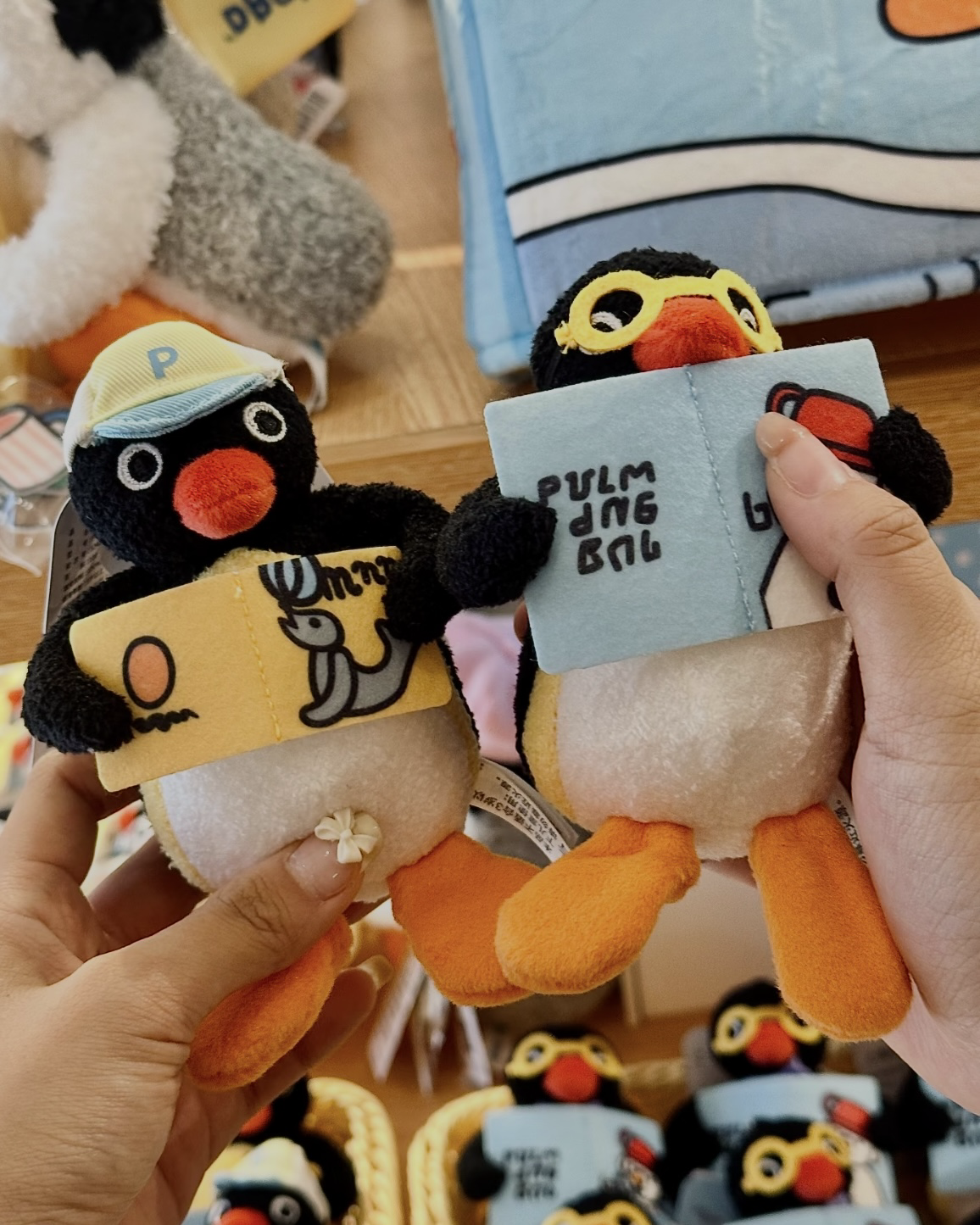 正版授權山莫 x PINGU 企鵝家族 讀書系列 毛絨 吊飾 掛件 共3款