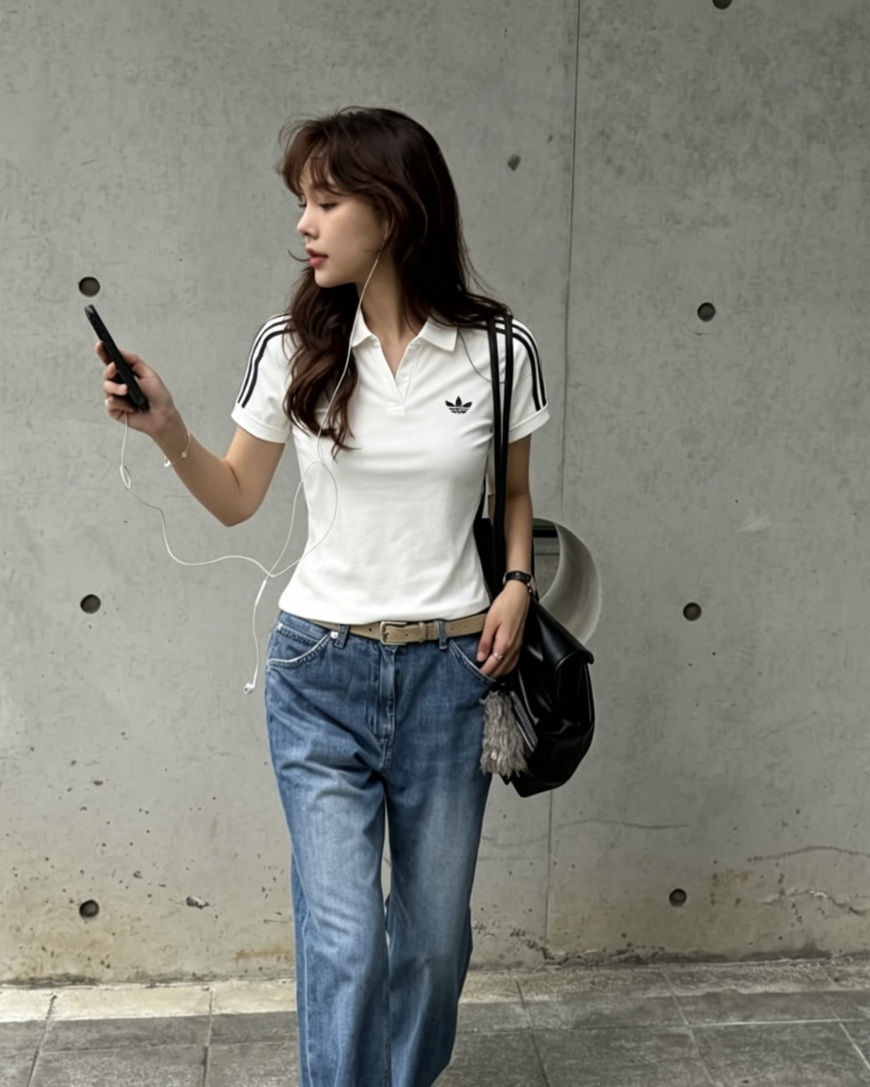 ADIDAS ORIGINALS 白色 POLO衫 三線 修身 短TEE 短袖 上衣 KD3697