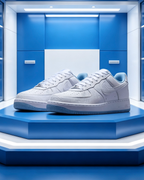 Nike x Kobe Bryant AF1 淺藍白 蛇麟 刺繡 科比 曼巴 低筒休閑鞋 IB0018-103