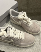 NIKE AIR FORCE 1 '07 LV8 灰白 復古 麻皮 果凍 立體勾勾 男鞋 IU7592-078