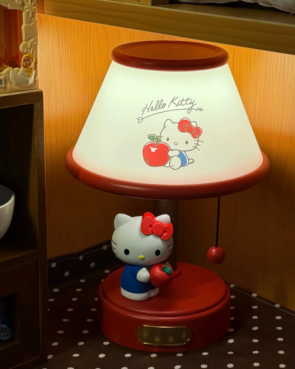 正版授權 HELLO KITTY 蘋果款 檯燈造型 小夜燈 擺件