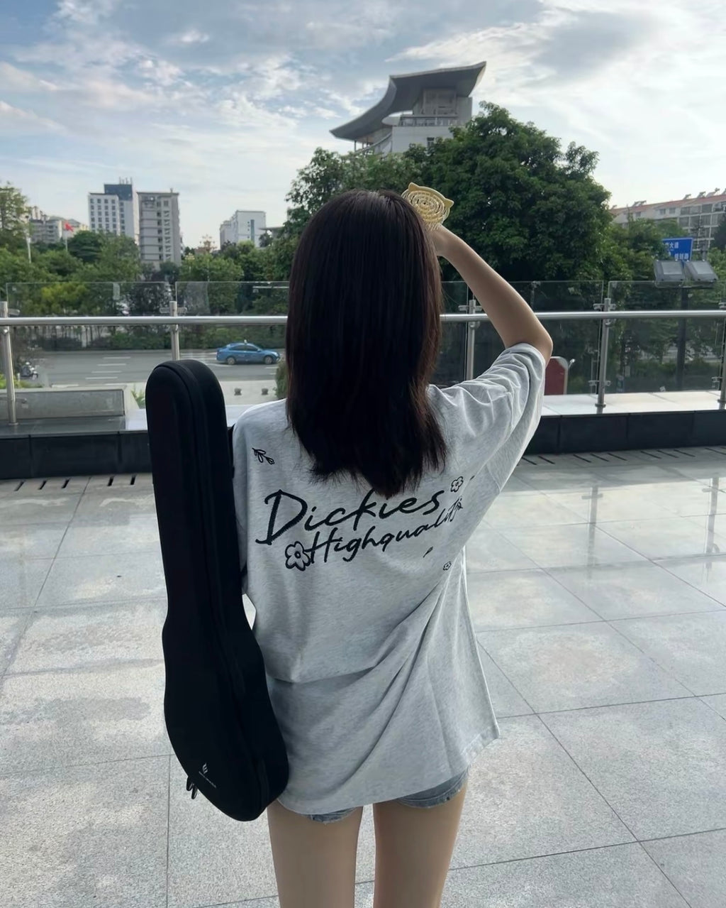 DICKIES 美式 花朵塗鴉 刺繡 草寫英文 寬鬆 圓領 短袖 短Tee 上衣 4色