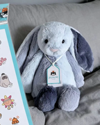 JELLYCAT Puddlesea Bunny 霧灰藍紫 拼接 邦尼兔 毛絨 玩偶 娃娃