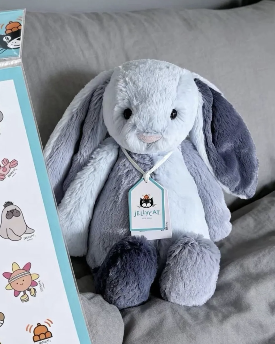 JELLYCAT Puddlesea Bunny 霧灰藍紫 拼接 邦尼兔 毛絨 玩偶 娃娃