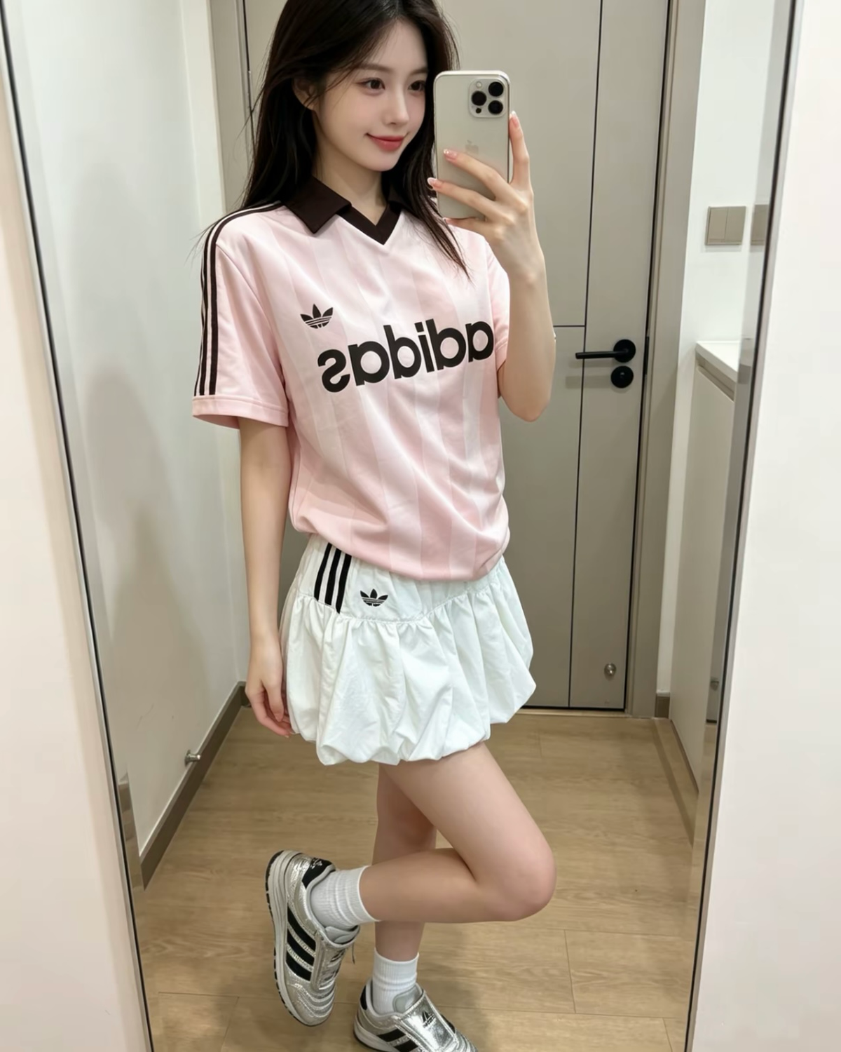 ADIDAS ORIGINALS BUBBLE 泡泡裙蓬蓬裙三線廣鬆黑色KU4773白色KU4774
