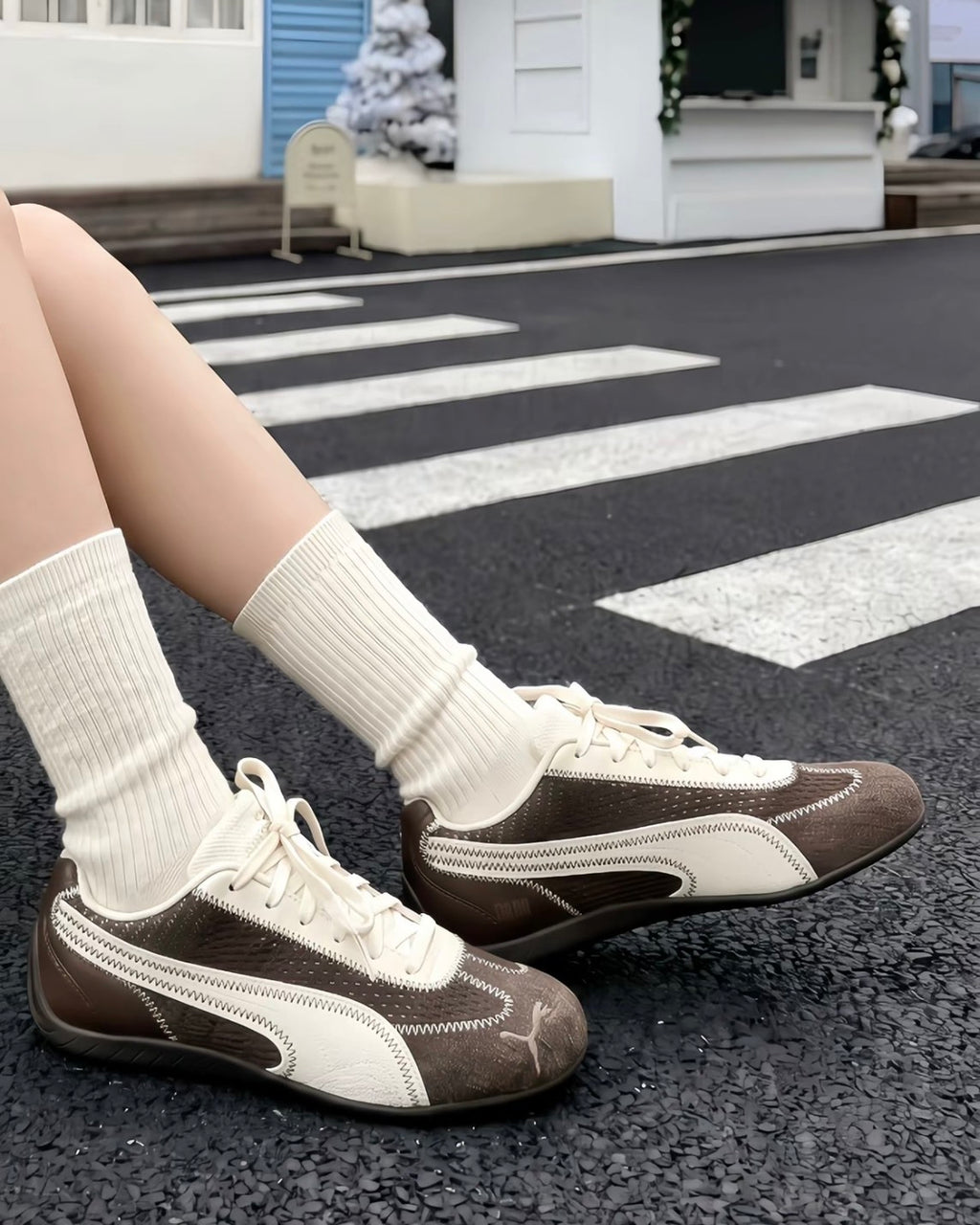 Puma Speedcat Aéré 網面 綎縫線設計感 薄底賽車 男女同款 棕