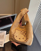 正版授權SANRIO HELLO KITTY 麂皮 手提包 豹紋 三麗鷗 凱蒂貓