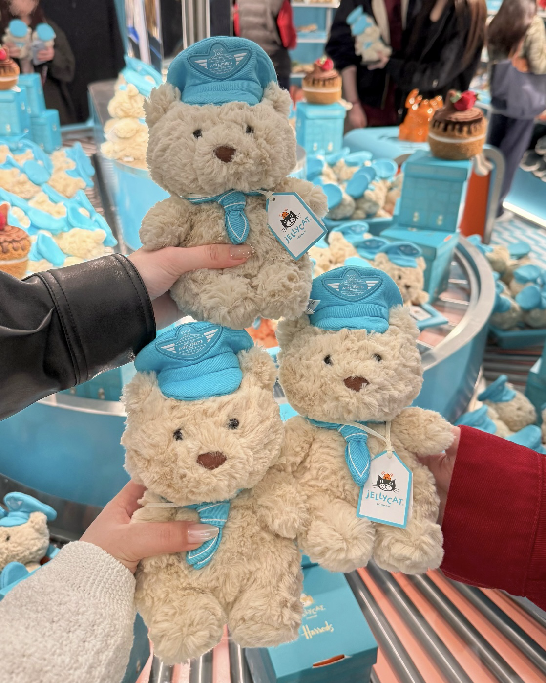 JELLYCAT x Harrods 倫敦限定 機場熊 巴塞羅熊 聯名 毛絨娃娃