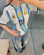 ADIDAS x 2026 FIFA 阿根廷主場球迷版10號梅西球衣世界盃足球衣吸濕排汗短袖 KA8117