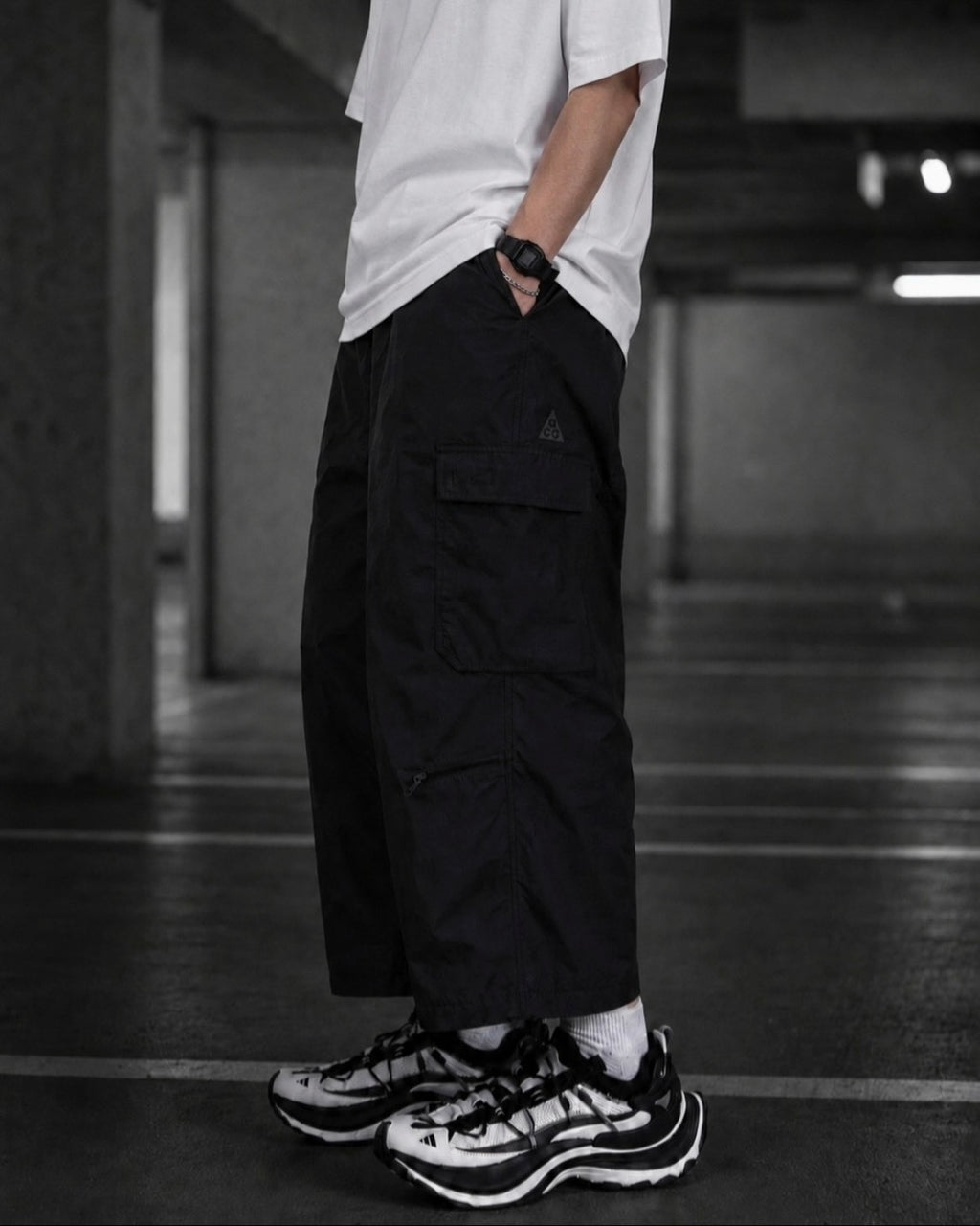adidas FOS XLG SPEED HIKE 黑白熊貓 機甲鞋 解構 快速抽繩 厚底增高 巴黎世家平替