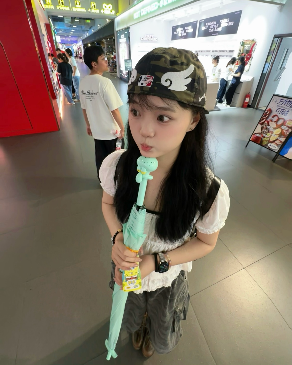 正版授權海綿寶寶 章魚哥 可自立 長柄雨傘 直骨傘