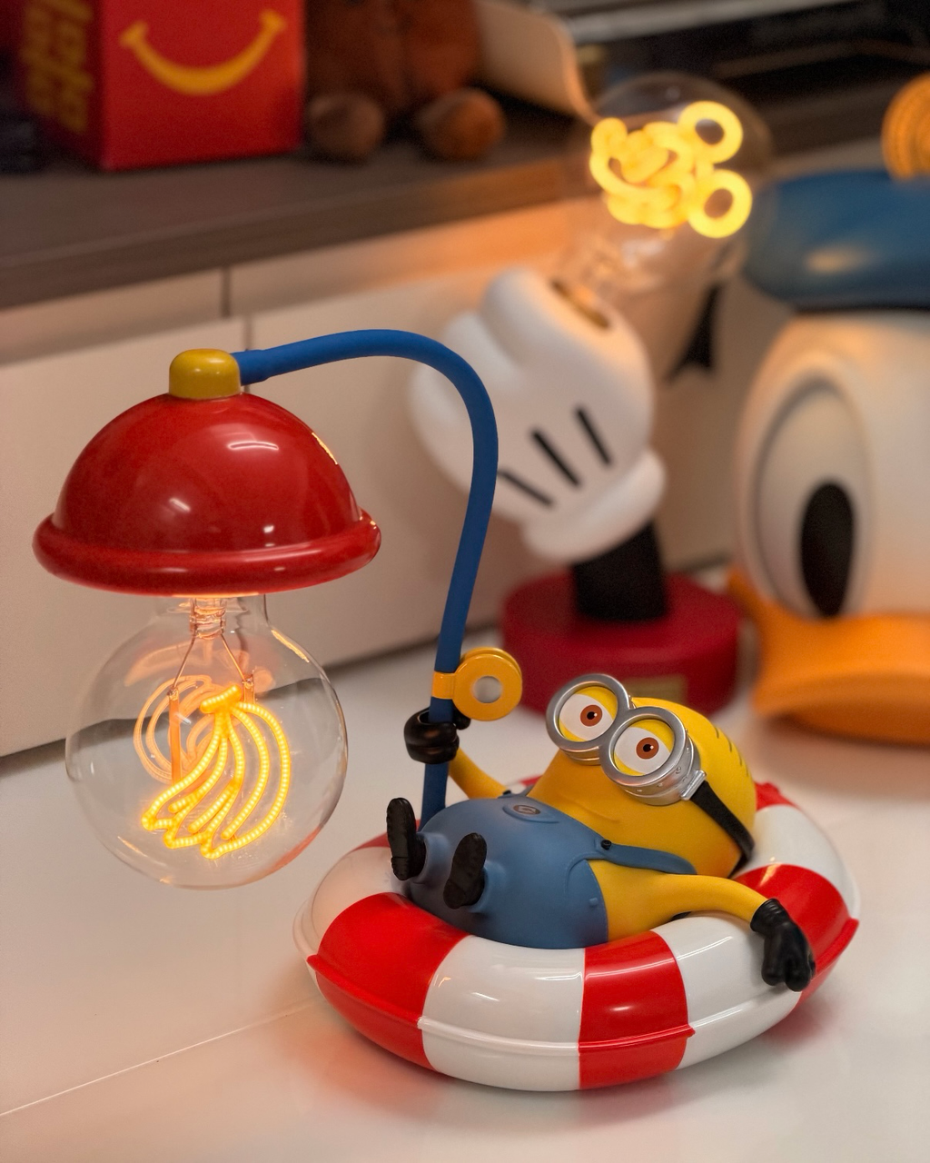 正版授權Minions Fishing Lamp 小小兵 釣魚氛圍燈 夜燈 公仔