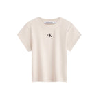 CALVIN KLEIN 刺繡螺紋 CK 短版 短袖 短Tee 上衣 ZW02588
