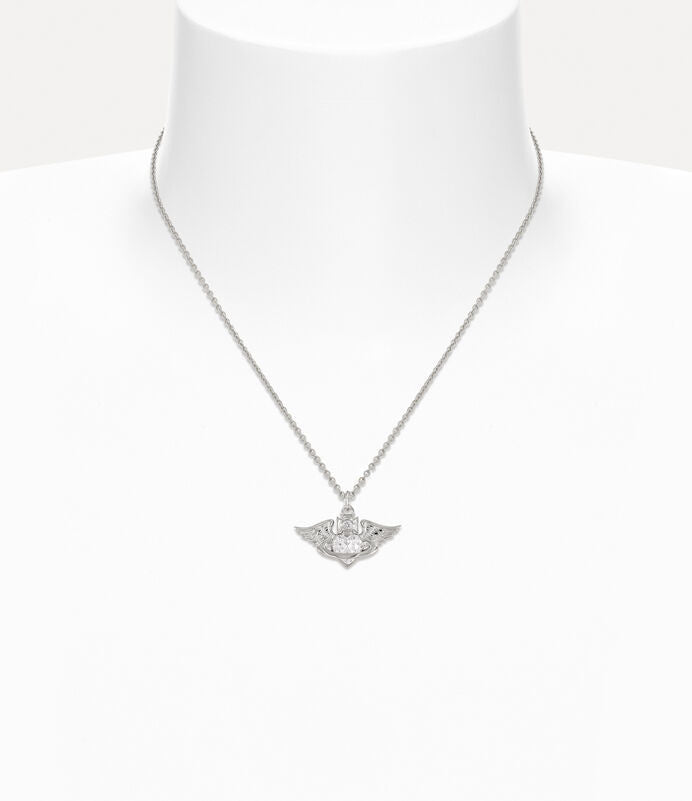 Vivienne Westwood Galena 愛心之翼 翅膀 項鏈 銀色 白鑽 西太后 薇薇安