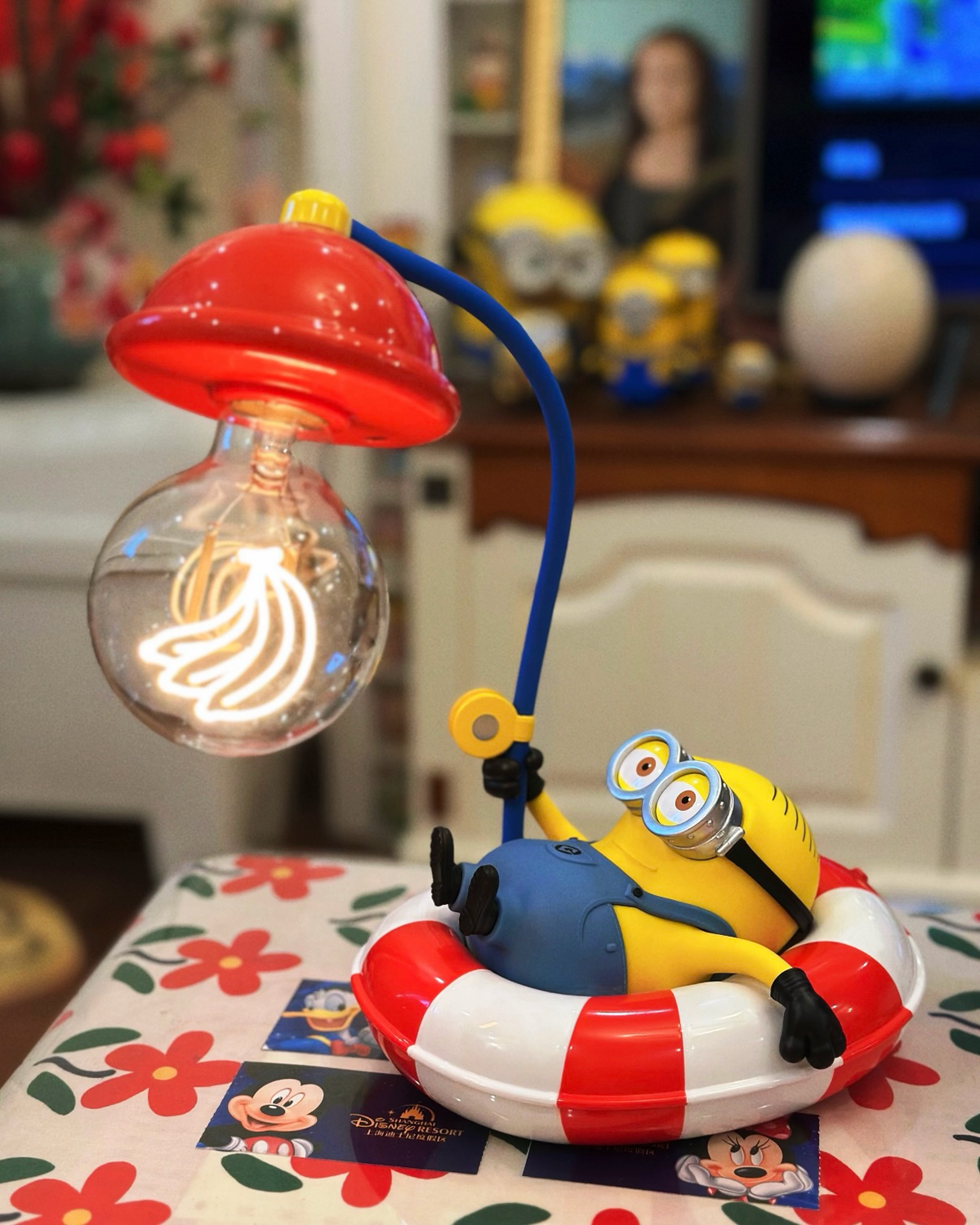 正版授權Minions Fishing Lamp 小小兵 釣魚氛圍燈 夜燈 公仔