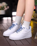 NIKE AIR FORCE 1 '07 LV8 白藍 編織 格子 休閒鞋 男鞋 IW1892-111