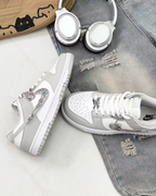 【訂製款】NIKE DUNK LOW 灰白 液態銀 金屬 低筒 男女鞋