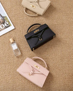CHARLES & KEITH 小CK Tricha 綁帶手提包 肩背包 荔枝紋 CK2-50701691