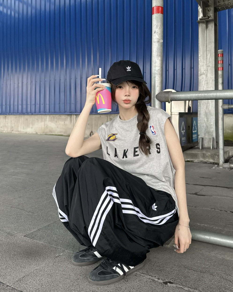 ADIDAS ADILENIUM 運動長褒 廣鬆 縮口 燈籠褒 黑色KY5052 粉色KY5053