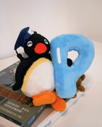 正版授權山莫 x PINGU 企鵝家族 讀書系列 毛絨 吊飾 掛件 共3款