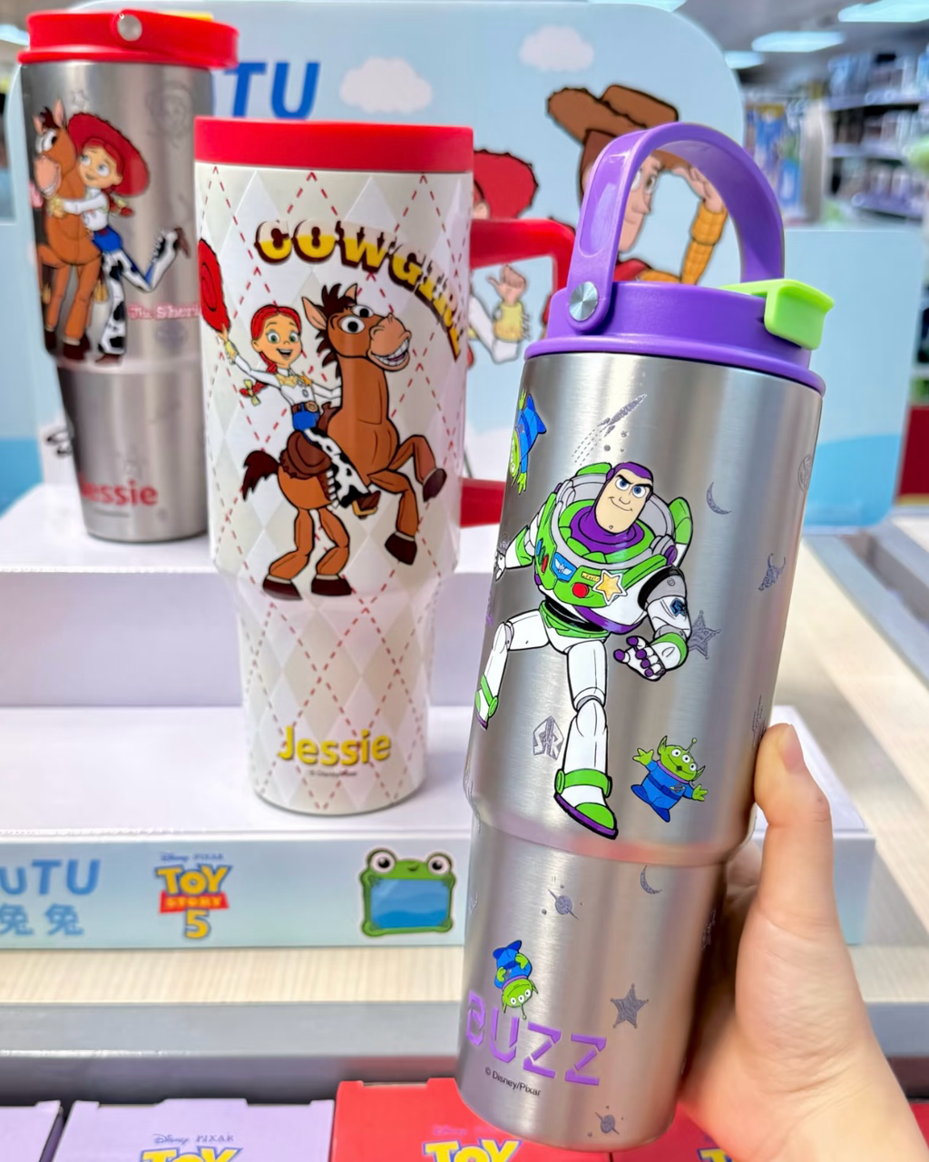 正版授權玩具總動員 不鏽鋼吸管杯 提把杯 冰壩杯 TOY STORY DISNEY 迪士尼