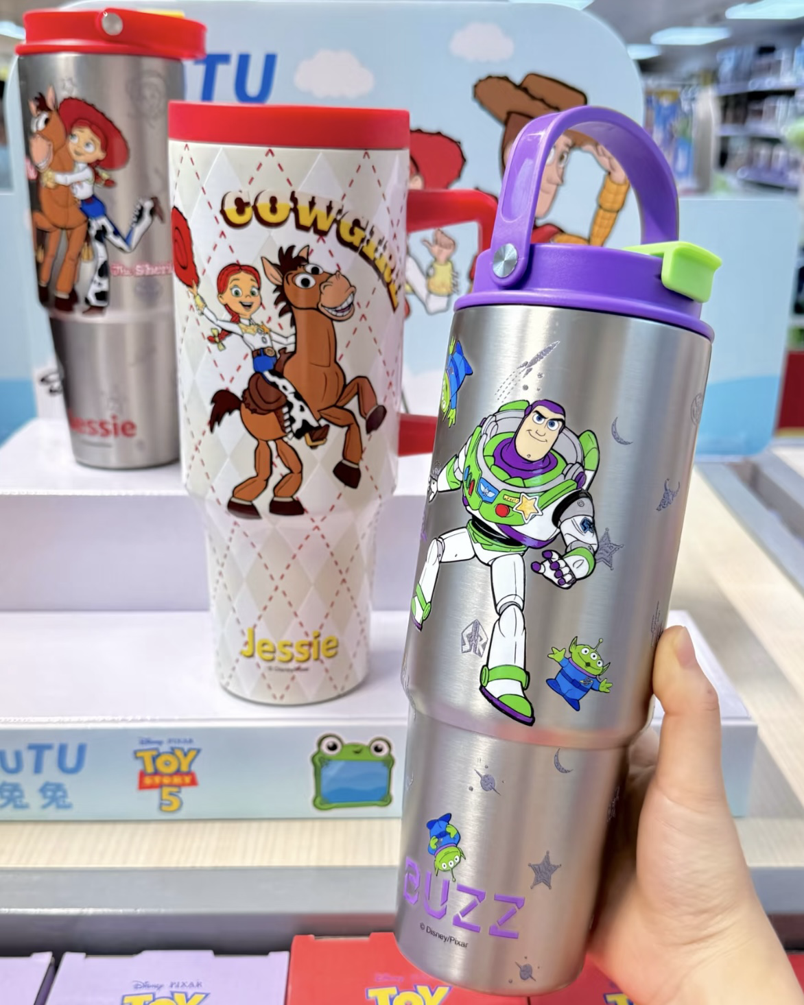正版授權玩具總動員 不鏽鋼吸管杯 提把杯 冰壩杯 TOY STORY DISNEY 迪士尼