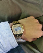 CASIO 卡西歐 VINTAGE A168 金色復古數位多功能防水可調式錶帶手錶小方錶