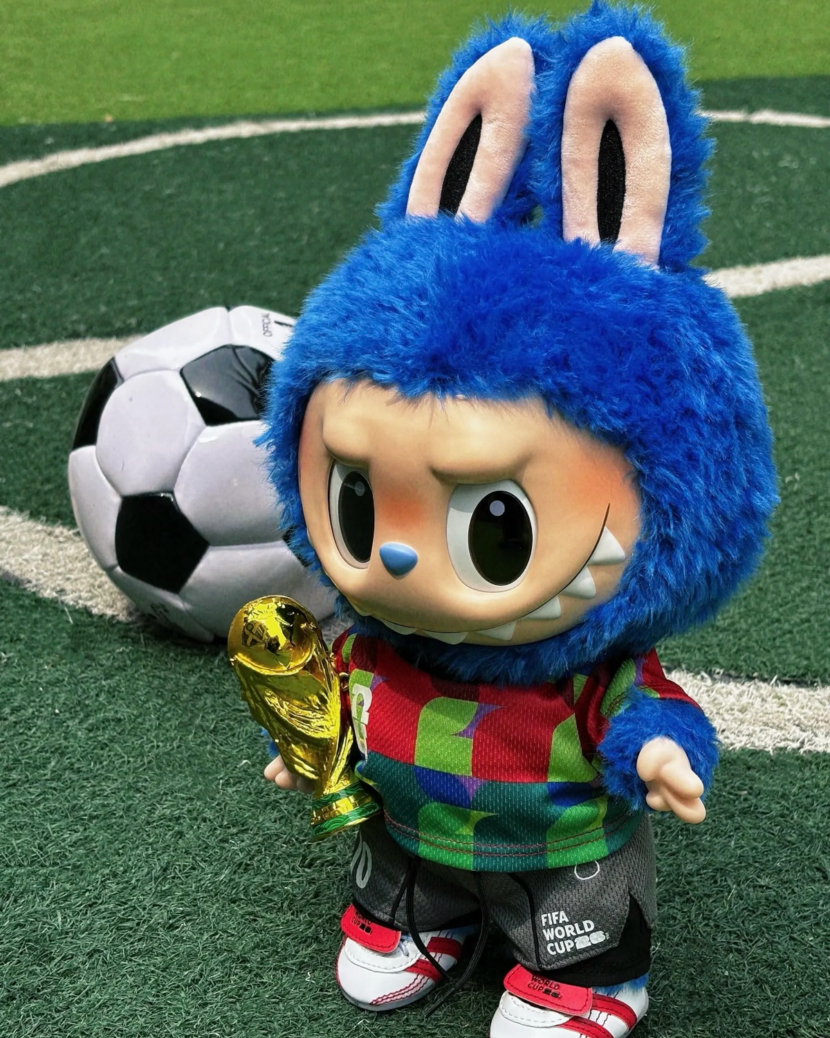 POPMART LABUBU x FIFA Catch the Win 搪膠毛絨公仔 世界盃足球 聯名