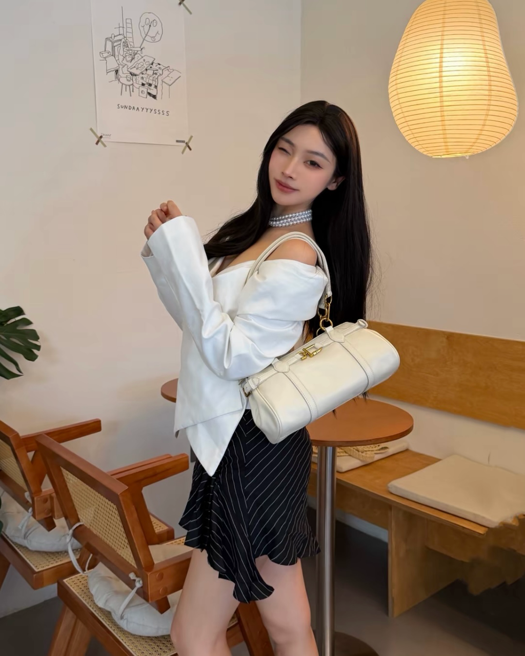 CHARLES & KEITH 小CK Gwynne 金屬釦托特包法棍包單肩包肩背包 CK2-30271744