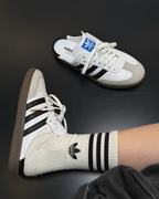 Adidas Samba OG Mule 經典麼皮焦糖底穆勒鞋半拖懶人鞋白色黑色 LB3814 LB3815