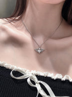 Vivienne Westwood Galena 愛心之翼 翅膀 項鏈 銀色 白鑽 西太后 薇薇安