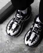 adidas FOS XLG SPEED HIKE 黑白熊貓 機甲鞋 解構 快速抽繩 厚底增高 巴黎世家平替