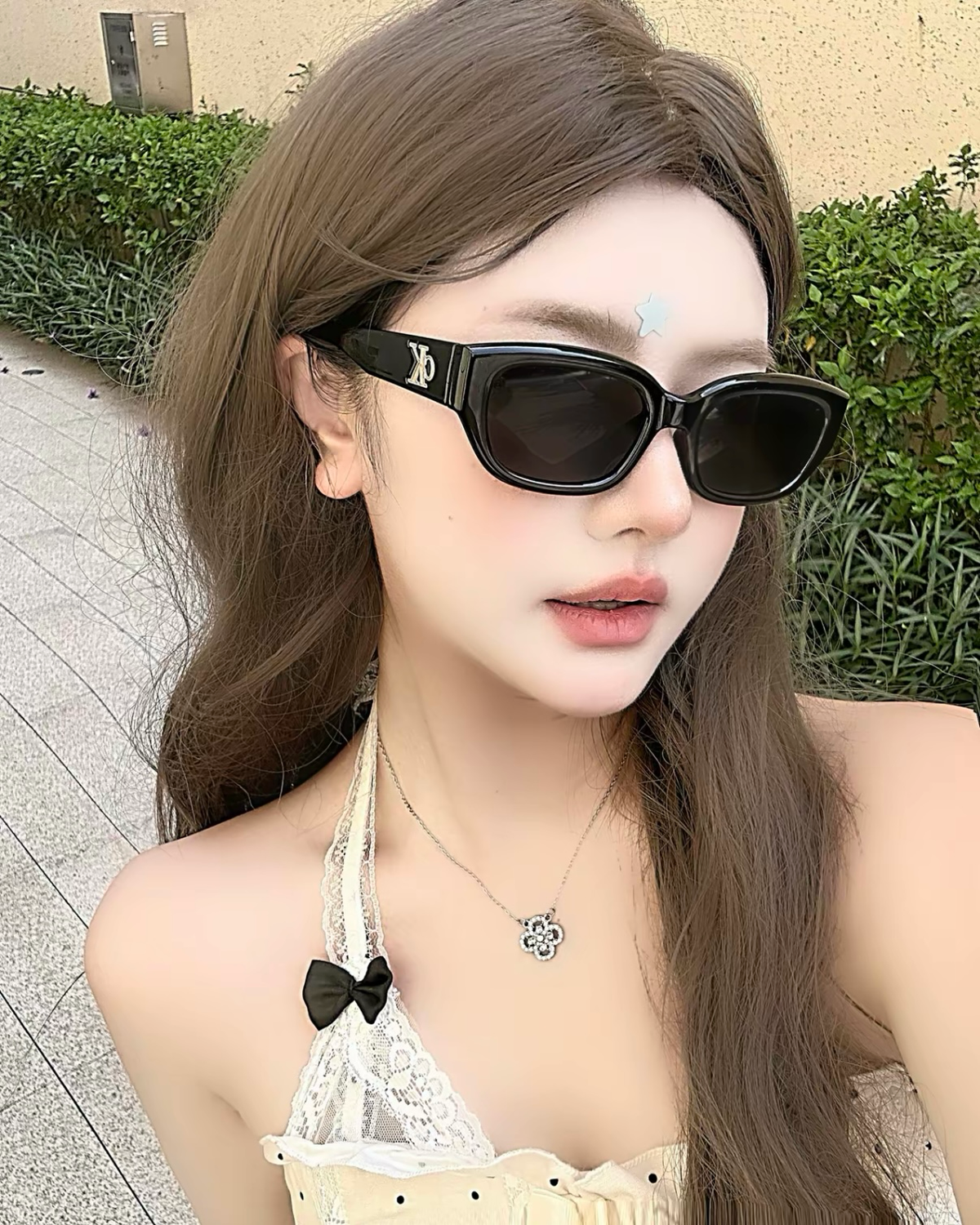 CALVIN KLEIN 墨鏡 太陽眼鏡 方框 貓眼 CK 黑色 米白色