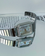 CASIO 卡西歐 VINTAGE系列 不锈鋼小方塊 銀色 復古 石英機芯 女錶